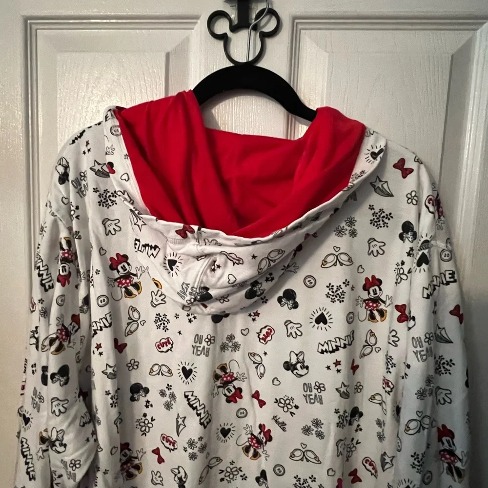 Disney Minnie Mouse White Hoodie with Red Details - Picture 3 of 3